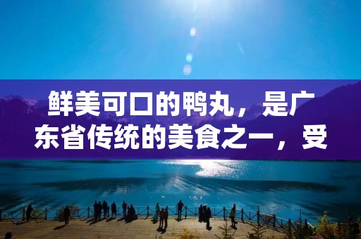 鲜美可口的鸭丸,是广东省传统的美食之一,受到了广大食客的喜爱。在制作鸭丸的过程中,需要选用新鲜的鸭肉,搭配上适量的调料,制作出来的鸭丸香气扑鼻,口感鲜美,营养丰富。 鲜美可口的鸭丸,是广东省传统的美食之一,受到了广大食客的喜爱。在制作鸭丸的过程中,需要选用新鲜的鸭肉,搭配上适量的调料,制作出来的鸭丸香气扑鼻,口感鲜美,营养丰富。