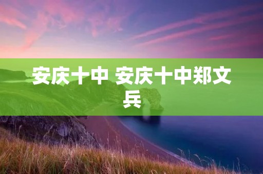 安庆十中 安庆十中郑文兵