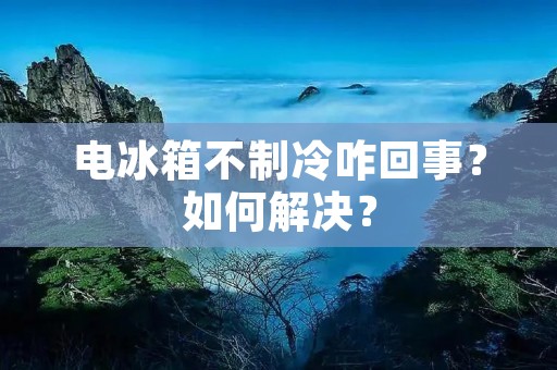 电冰箱不制冷咋回事?如何解决? 电冰箱不制冷咋回事?如何解决?