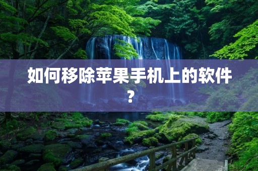 如何移除苹果手机上的软件？