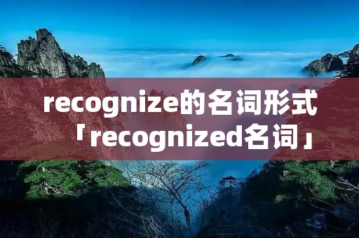recognize的名词形式「recognized名词」