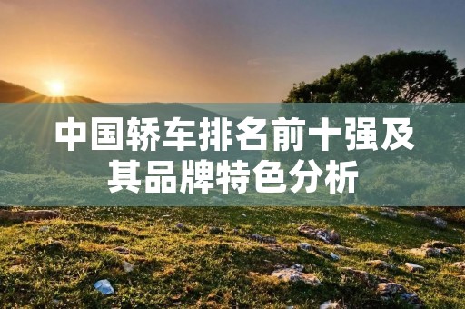 中国轿车排名前十强及其品牌特色分析 中国轿车排名前十强及其品牌特色分析