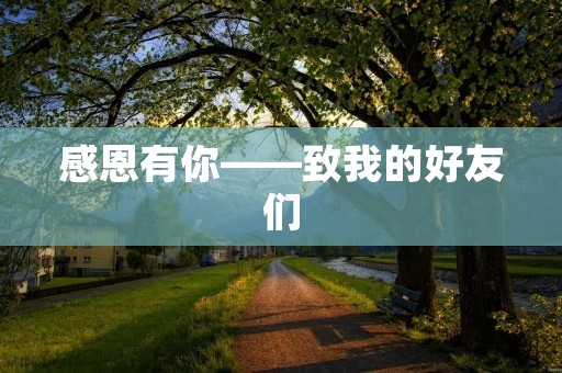 感恩有你——致我的好友们 感恩有你——致我的好友们