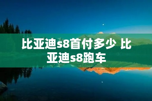 比亚迪s8首付多少 比亚迪s8跑车