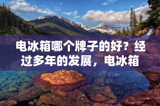 电冰箱哪个牌子的好?经过多年的发展,电冰箱已经成为了我们生活中不可或缺的一部分。无论是在家庭还是在商业领域,电冰箱都扮演着重要的角色。那么,在众多的电冰箱品牌中,哪个品牌的电冰箱是最好的呢?下面我们就来详细分析一下。 电冰箱哪个牌子的好?经过多年的发展,电冰箱已经成为了我们生活中不可或缺的一部分。无论是在家庭还是在商业领域,电冰箱都扮演着重要的角色。那么,在众多的电冰箱品牌中,哪个品牌的电冰箱是最好的呢?下面我们就来详细分析一下。