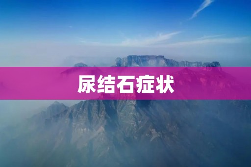 尿结石症状：如何识别、预防及治疗？