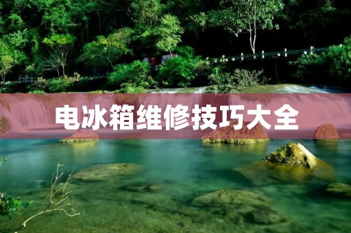 电冰箱维修技巧大全 电冰箱维修技巧大全