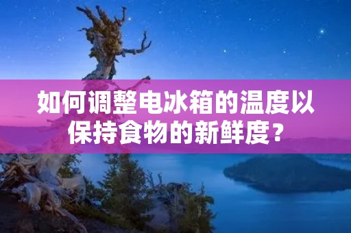 如何调整电冰箱的温度以保持食物的新鲜度？