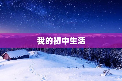 我的初中生活 我的初中生活