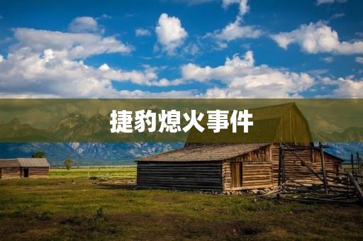 捷豹熄火事件：车主的安全需要得到更多重视