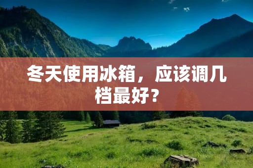 冬天使用冰箱，应该调几档最好？