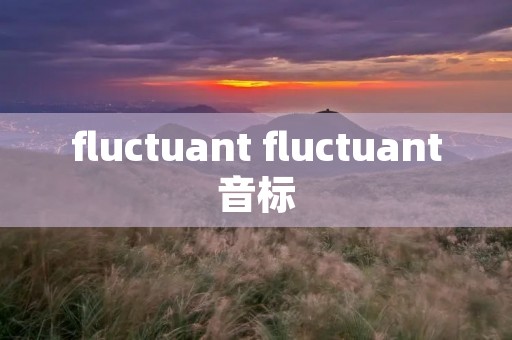 fluctuant fluctuant音标