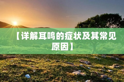 【详解耳鸣的症状及其常见原因】