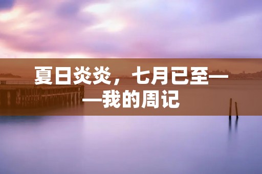 夏日炎炎，七月已至——我的周记