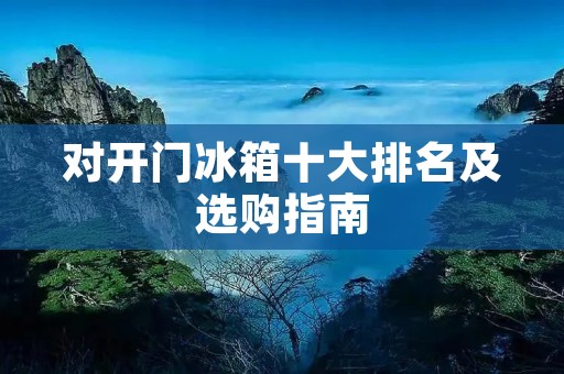 对开门冰箱十大排名及选购指南 对开门冰箱十大排名及选购指南