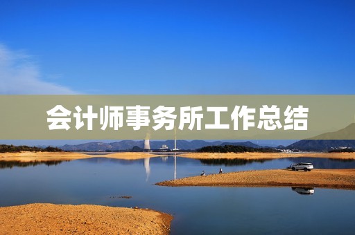 会计师事务所工作总结