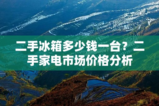 二手冰箱多少钱一台？二手家电市场价格分析
