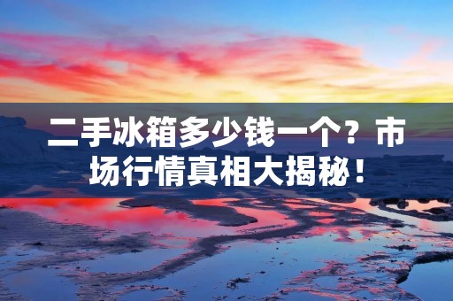 二手冰箱多少钱一个？市场行情真相大揭秘！