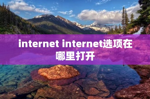 internet internet选项在哪里打开