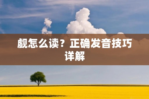 觑怎么读？正确发音技巧详解