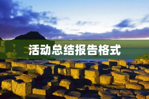 活动总结报告格式