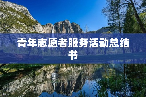 青年志愿者服务活动总结书