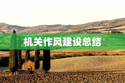 机关作风建设总结