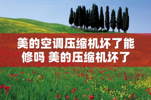 美的空调压缩机坏了能修吗 美的压缩机坏了是修还是换?