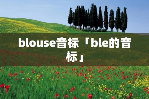 blouse音标「ble的音标」