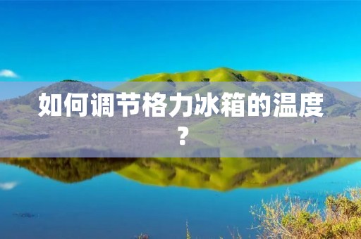 如何调节格力冰箱的温度？