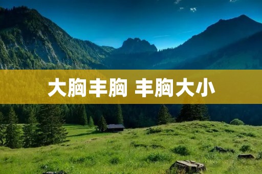 大胸丰胸 丰胸大小