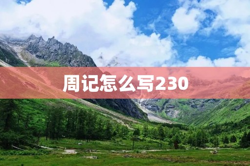 周记怎么写230