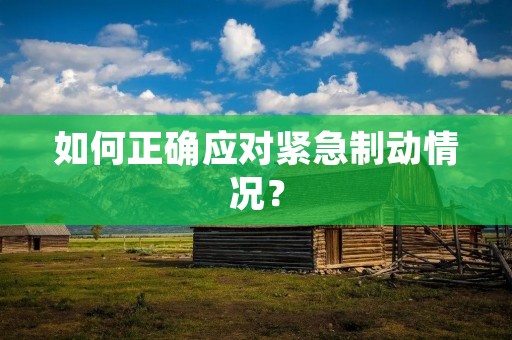 如何正确应对紧急制动情况? 如何正确应对紧急制动情况?