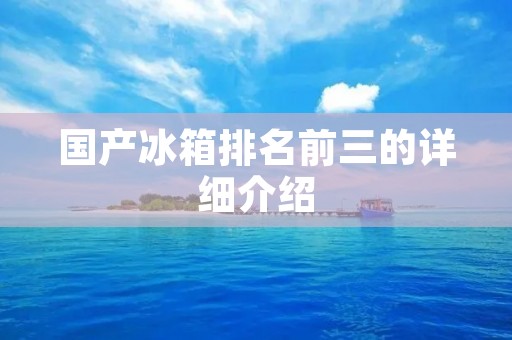 国产冰箱排名前三的详细介绍 国产冰箱排名前三的详细介绍