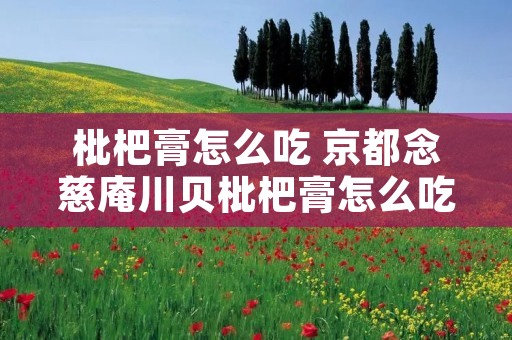枇杷膏怎么吃 京都念慈庵川贝枇杷膏怎么吃