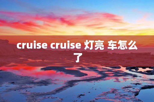 cruise cruise 灯亮 车怎么了