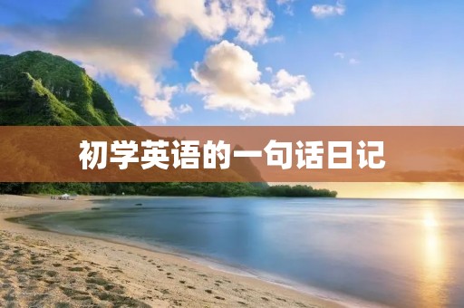 初学英语的一句话日记