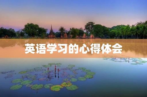 英语学习的心得体会