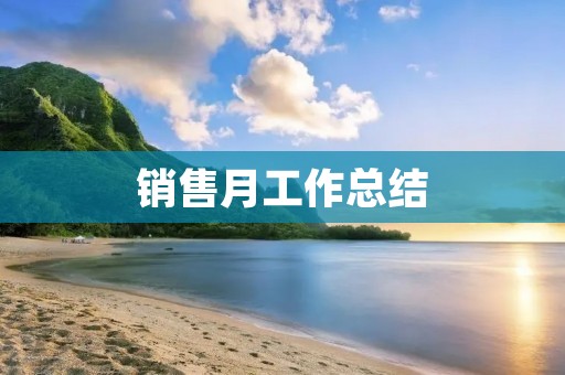 销售月工作总结