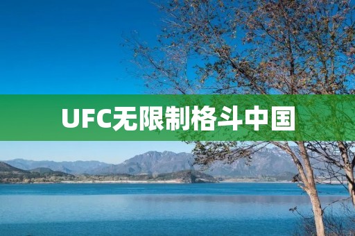 UFC无限制格斗中国:挑战极限的舞台 UFC无限制格斗中国:挑战极限的舞台