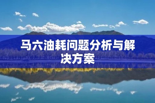 马六油耗问题分析与解决方案
