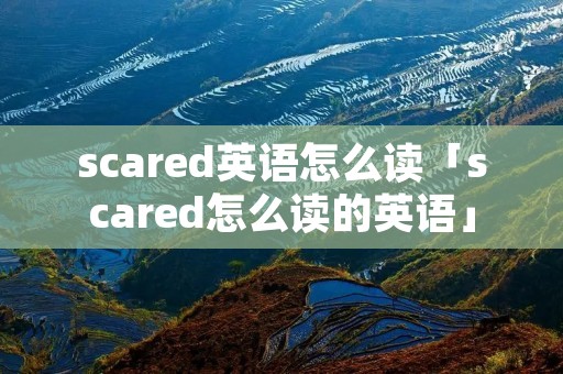 scared英语怎么读「scared怎么读的英语」
