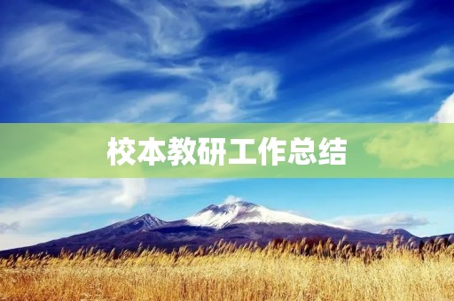 校本教研工作总结：以学生为中心的教学实践