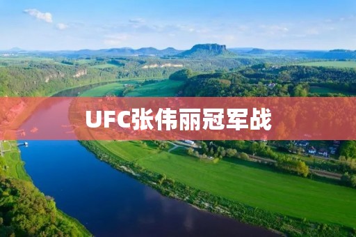 UFC张伟丽冠军战：中国女子拳击史上的里程碑时刻