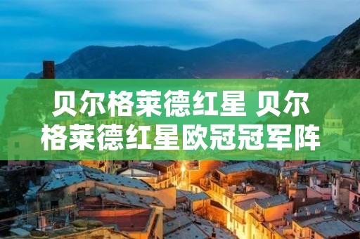 贝尔格莱德红星 贝尔格莱德红星欧冠冠军阵容