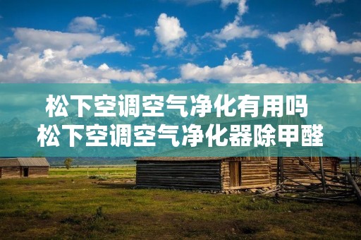 松下空调空气净化有用吗 松下空调空气净化器除甲醛吗