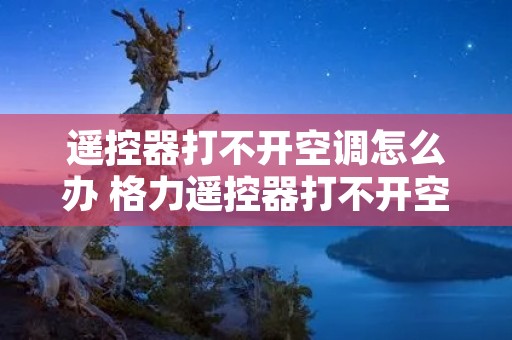 遥控器打不开空调怎么办 格力遥控器打不开空调怎么办