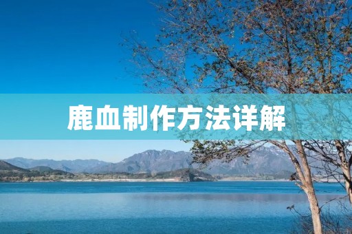 鹿血制作方法详解 鹿血制作方法详解