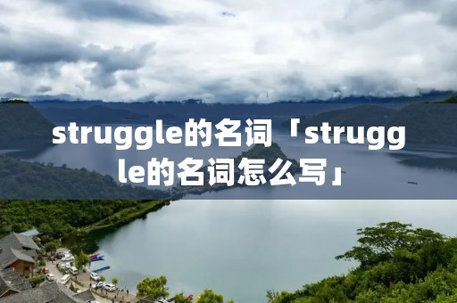 struggle的名词「struggle的名词怎么写」
