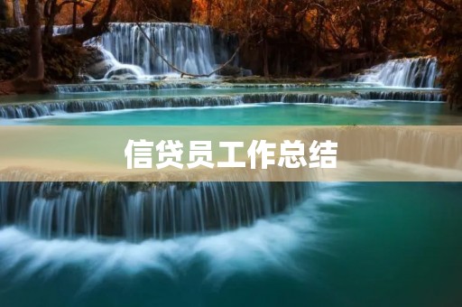 信贷员工作总结